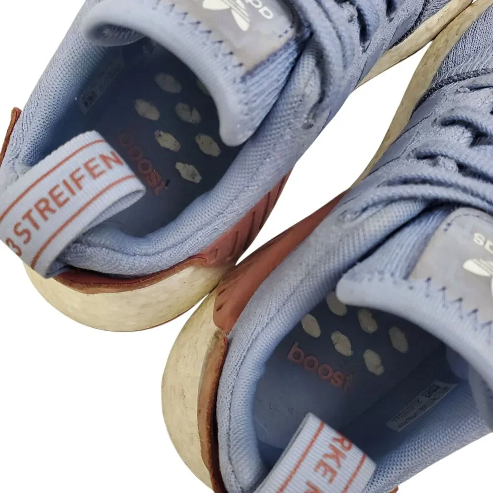 ADIDAS Shoes NMD R2 Boost Womens Size 6.5 Blue White Athletic Sneaker B22695